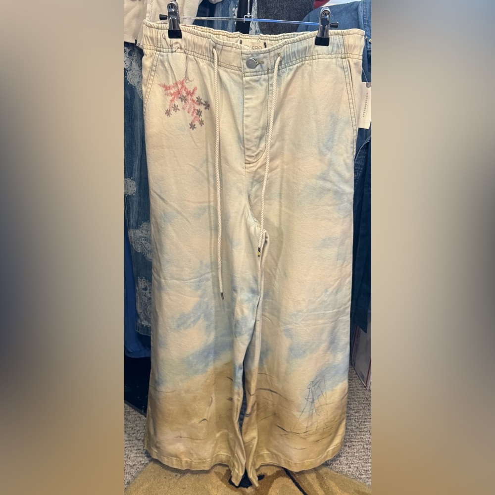 NWT Anthropologie Pilcro Pull-On High-Rise Wide-Leg Jeans - small * RARE * - Picture 6 of 10